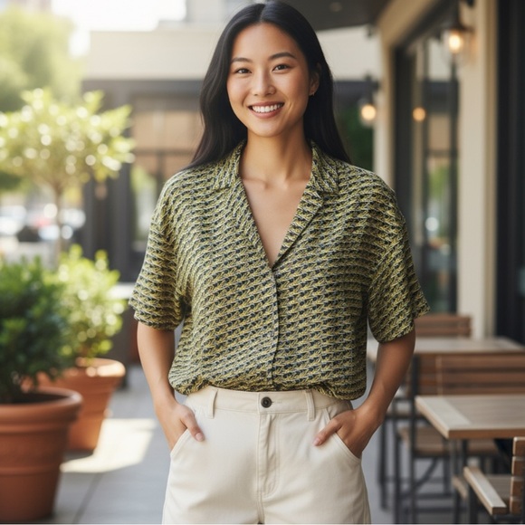 House of Harlow 1960 Tops - House of Harlow satin printed top m